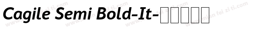 Cagile Semi Bold-It字体转换